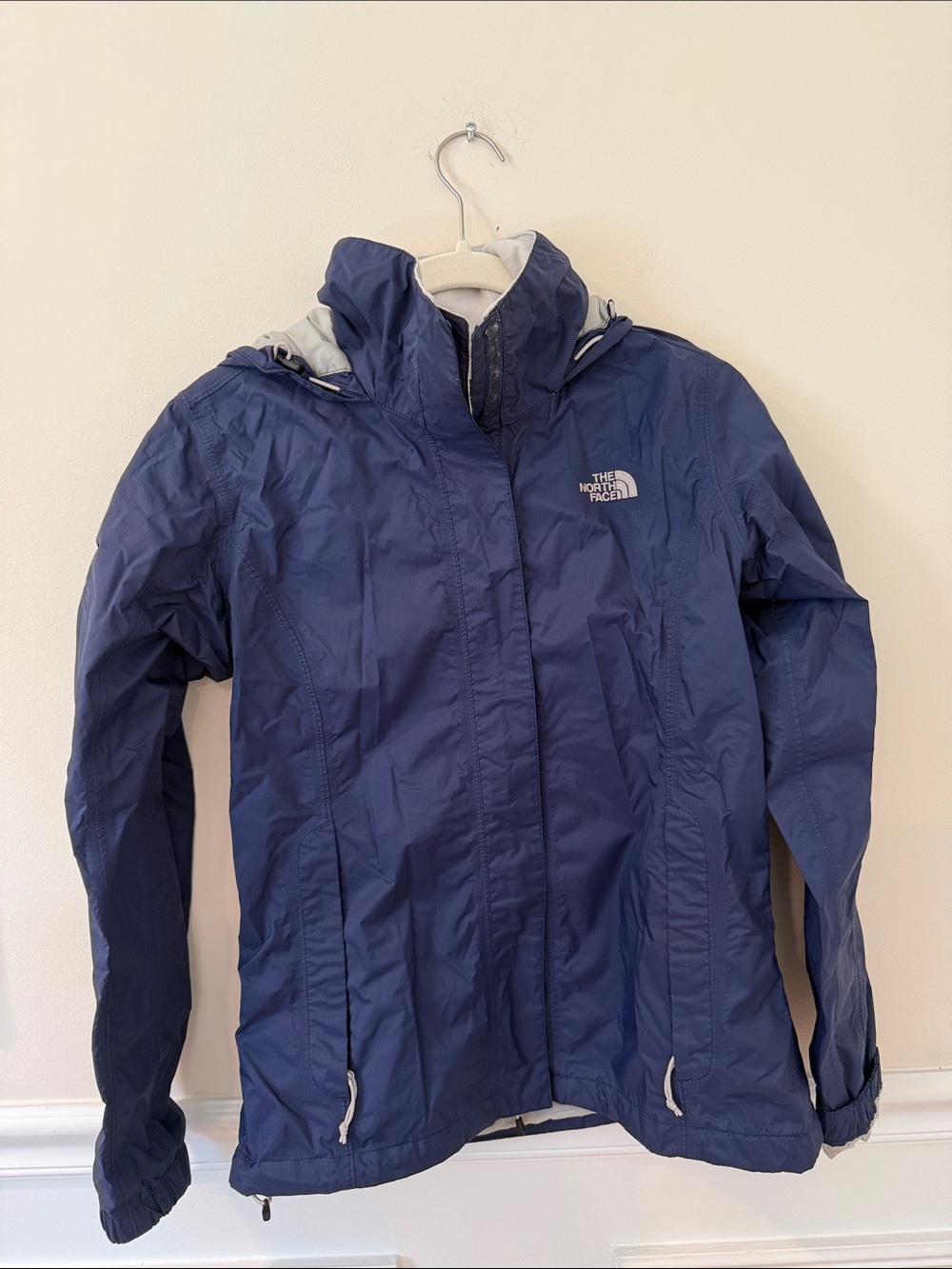 The North Face Women's Dark Blue lightweight Jacket with Hood